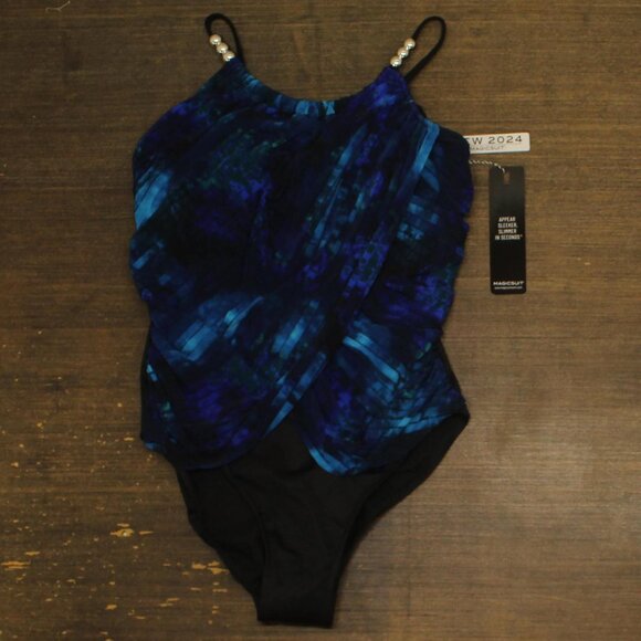 NWT Magicsuit Womens Lisa One-Piece Swimsuit 6017955 Hazy Daze 12 - Picture 4 of 7